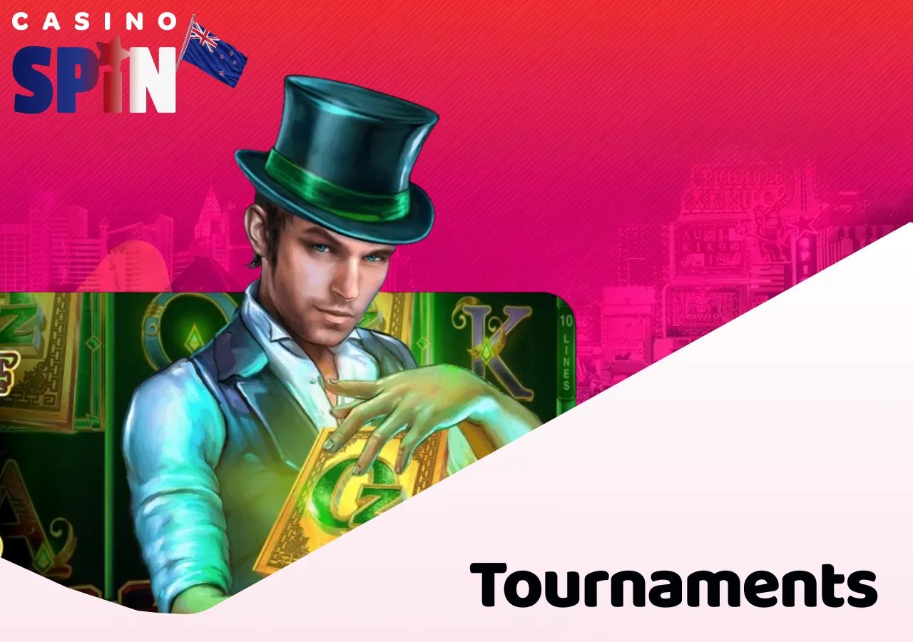 Players in New Zealand can join tournaments with prizes and bonus rewards.