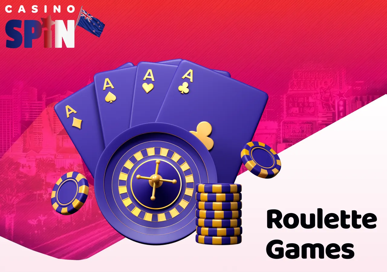 Online roulette includes European, French and live game variants.